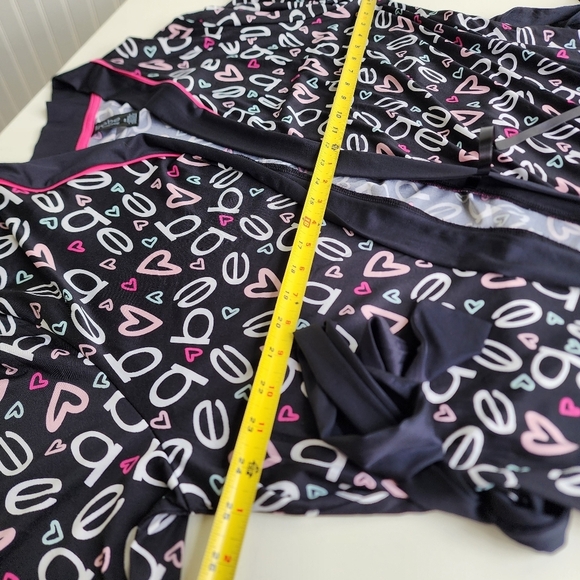 BEBE Sleepwear Women's Soft Jersey Stretch Black Pink Pajama Plus Size 2X - Picture 4 of 15